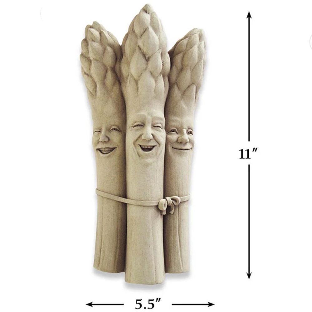 NIB Carruth Studios Lively Bunch of “Pickled Asparagus" Aged Stone Sculpture - Picture 3 of 10